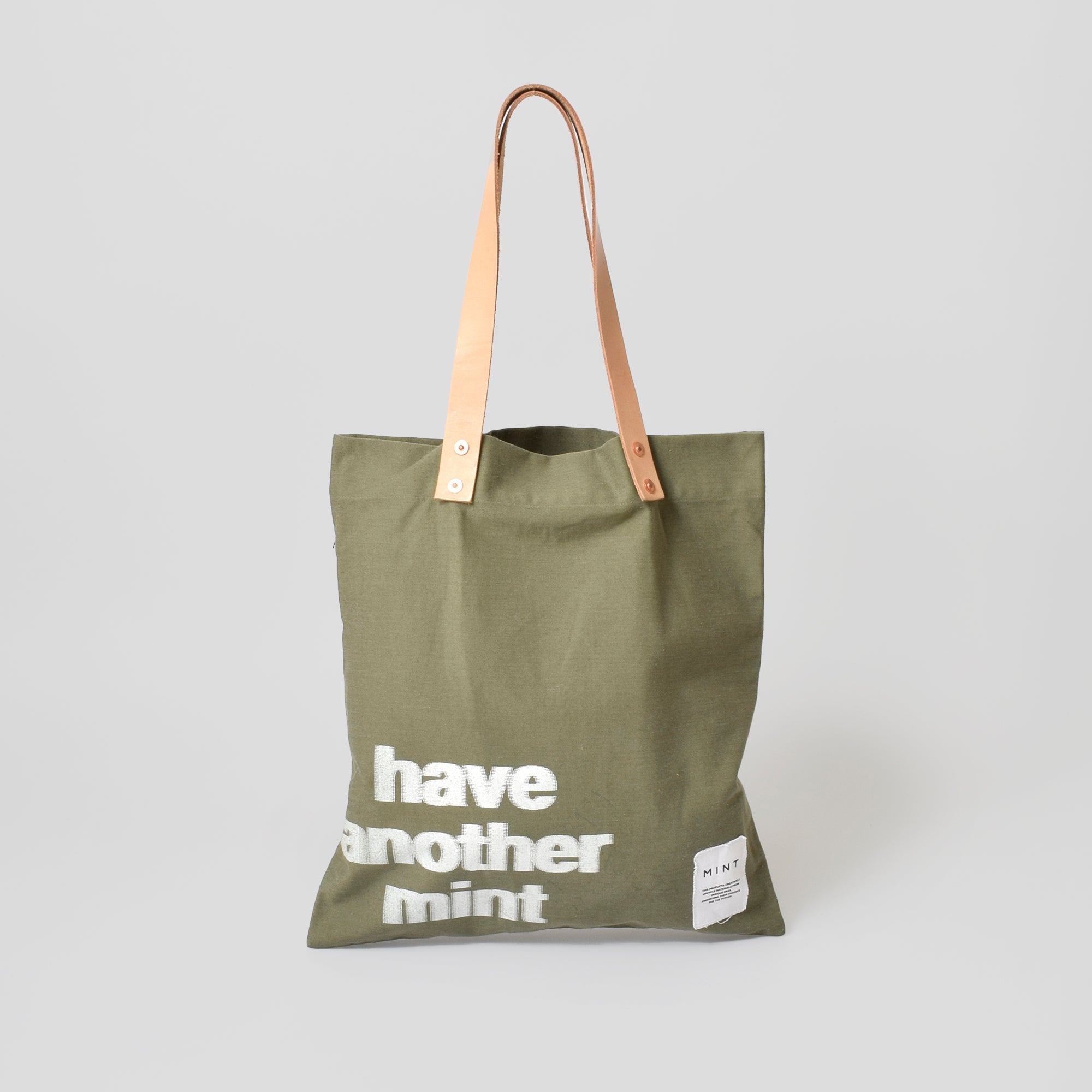 HANDY モーショングラフィック ミリタリー トートバッグ / MINT Upcycled