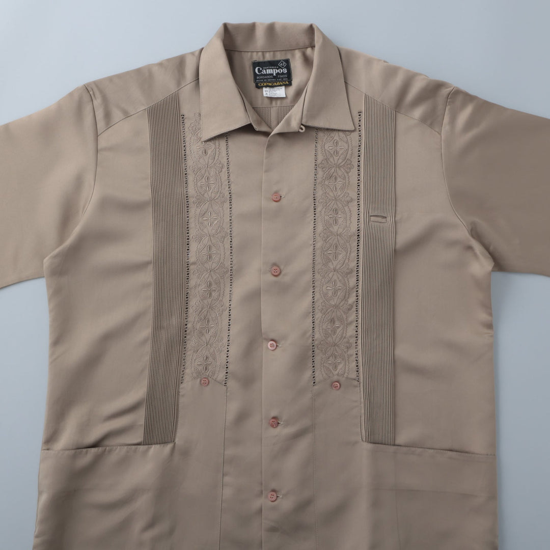 Open Collar Mexican Shirts Beige / Used