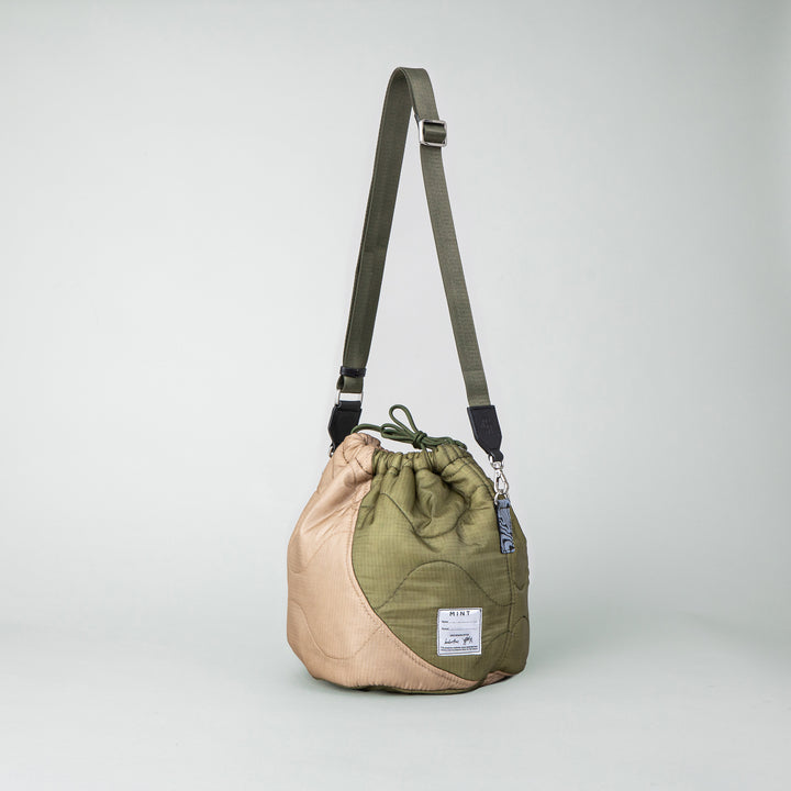 Two Tone Military Liner Remake Bag / Upcycle #5