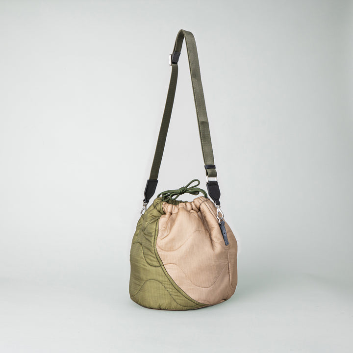 Two Tone Military Liner Remake Bag / Upcycle #5