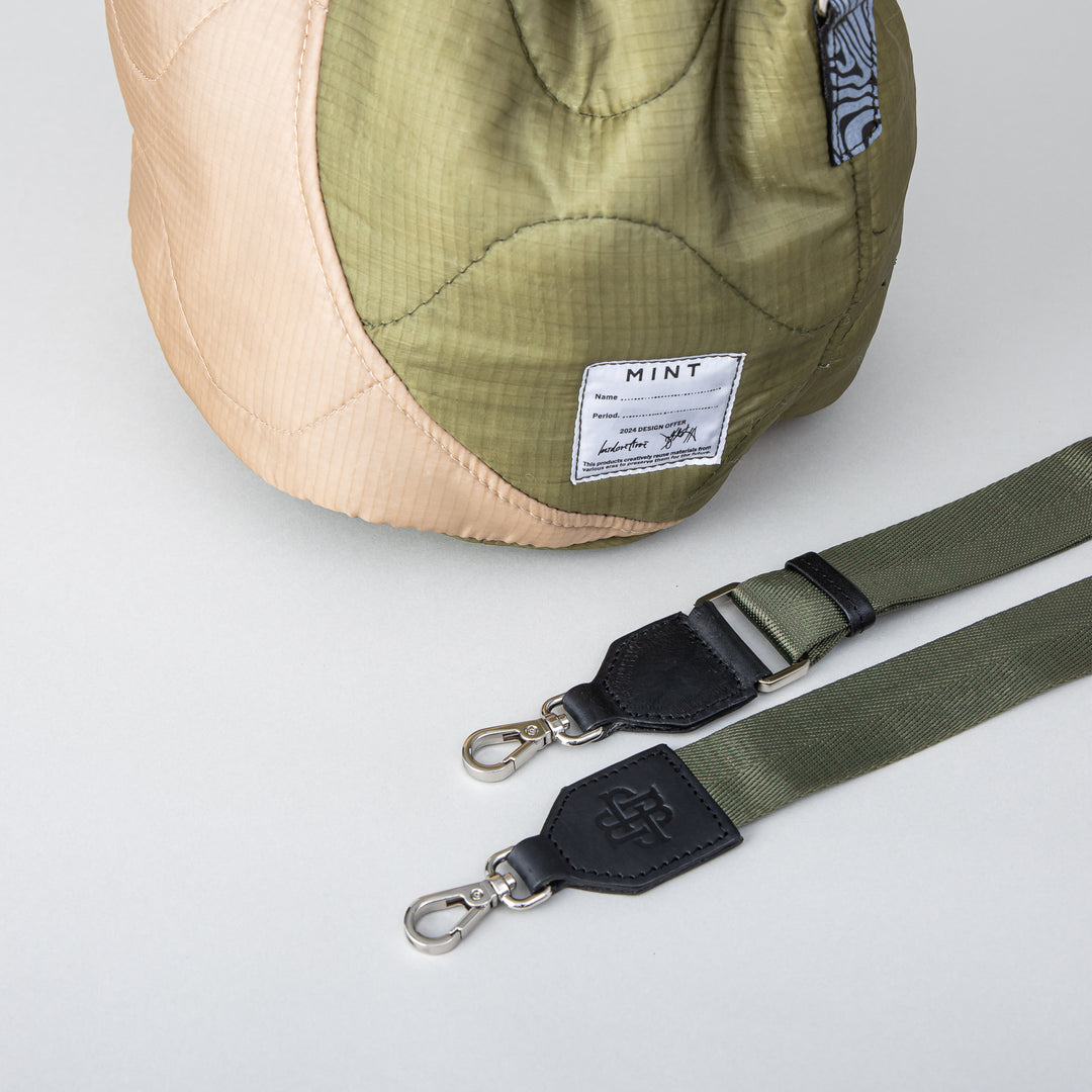 Two Tone Military Liner Remake Bag / Upcycle #5