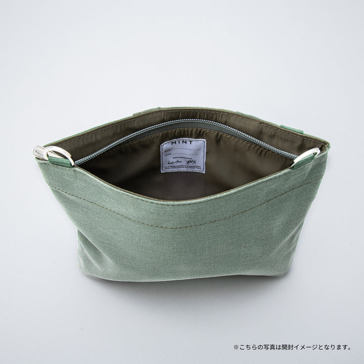 Military Fabric  Sacoche Bag / MINT+ Midori Arai「Narrow Pattern」