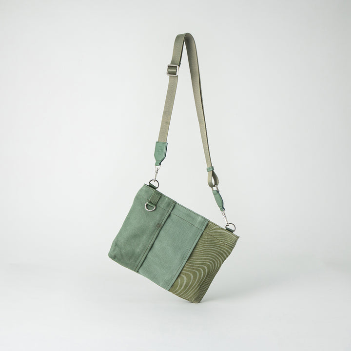 Military Fabric  Sacoche Bag / MINT+ Midori Arai「Wide Pattern」