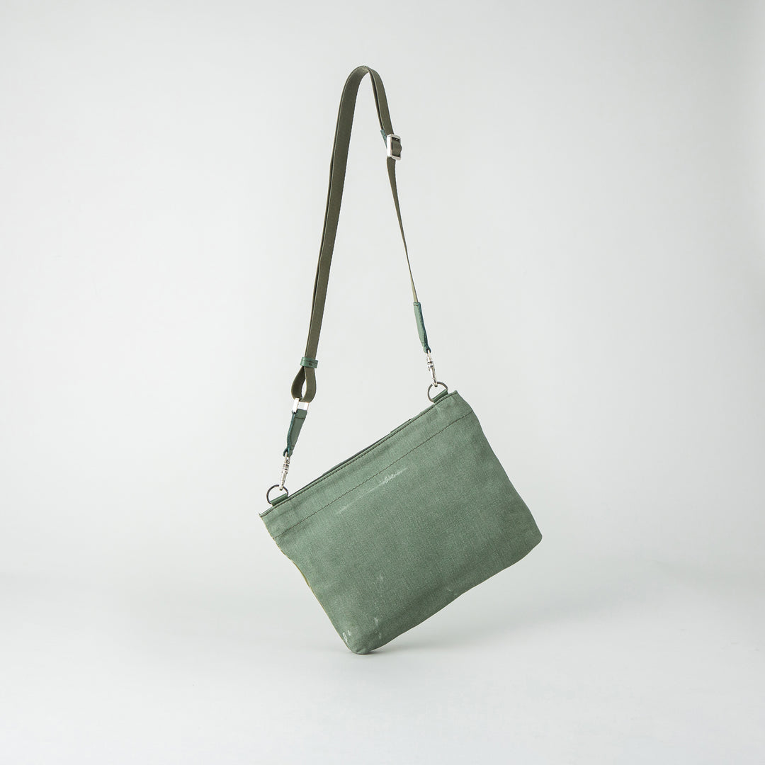 Military Fabric  Sacoche Bag / MINT+ Midori Arai「Wide Pattern」