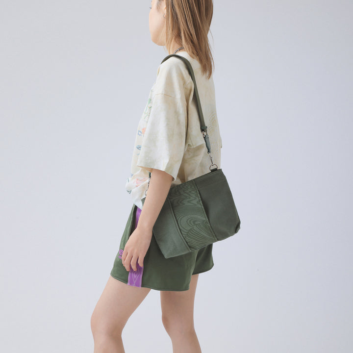 Military Fabric  Sacoche Bag / MINT+ Midori Arai「Beige Color」