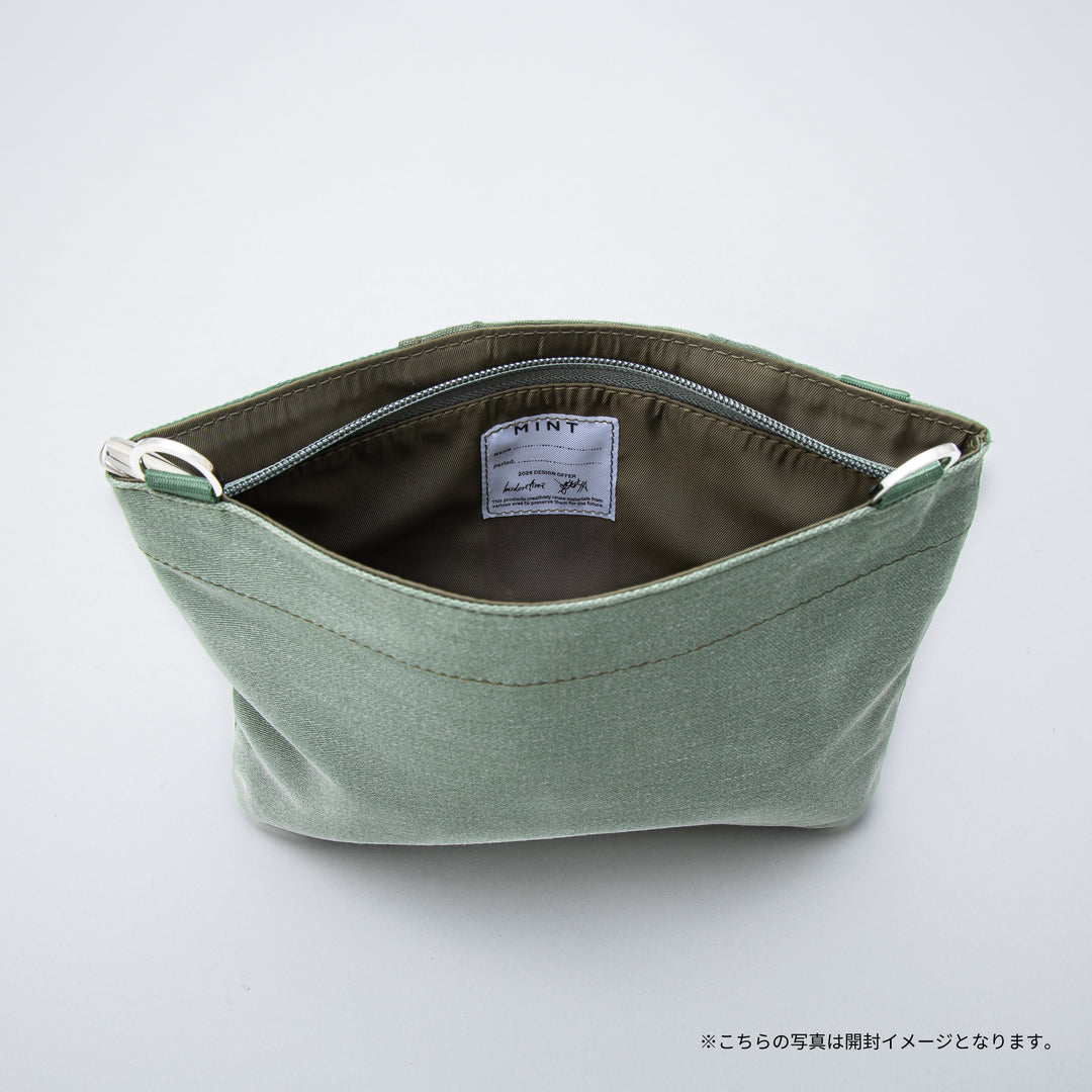 Military Fabric  Sacoche Bag / MINT+ Midori Arai「Beige Color」