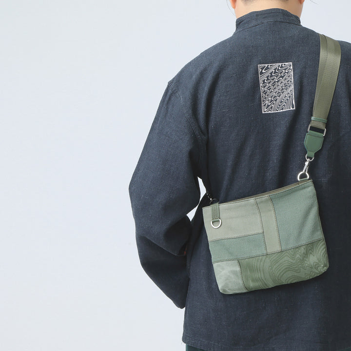 Military Fabric  Sacoche Bag / MINT+ Midori Arai「Beige Color」