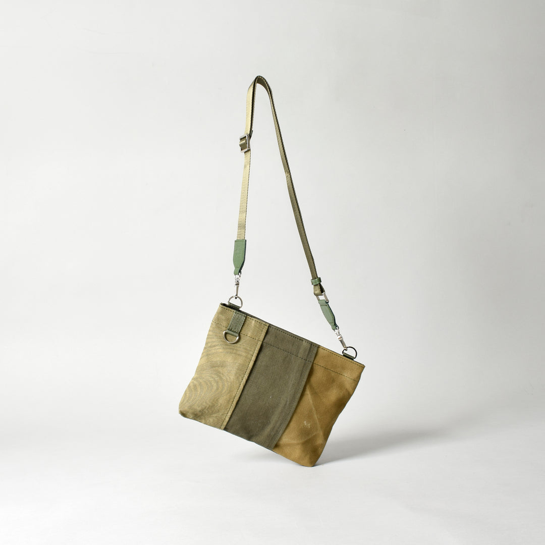 Military Fabric  Sacoche Bag / MINT+ Midori Arai「Beige Color」