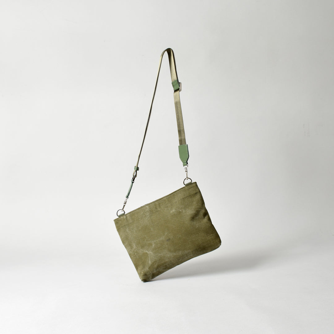 Military Fabric  Sacoche Bag / MINT+ Midori Arai「Beige Color」