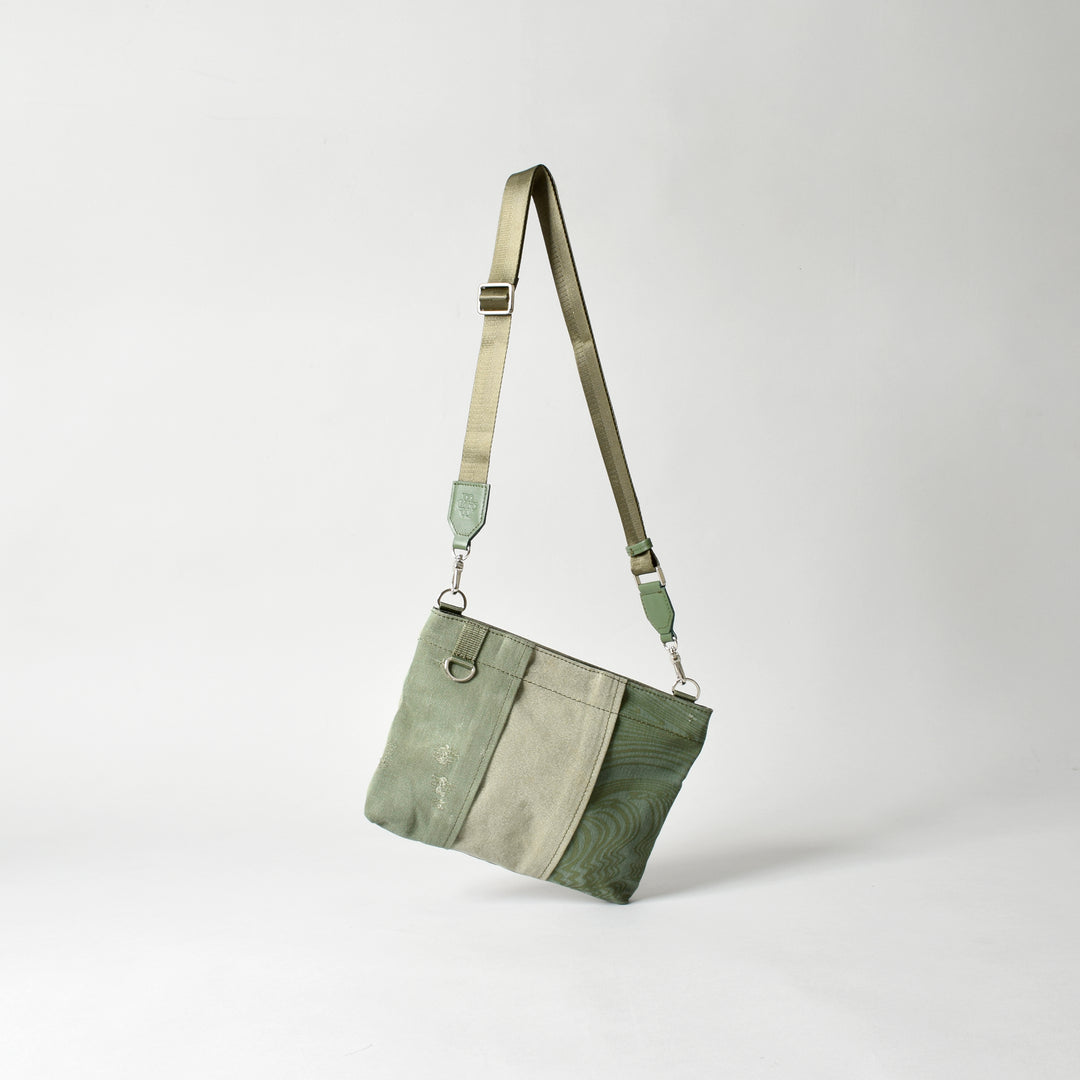 Military Fabric  Sacoche Bag / MINT+ Midori Arai「Narrow Pattern」