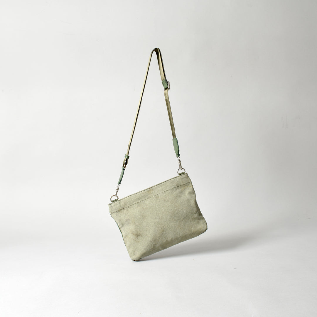 Military Fabric  Sacoche Bag / MINT+ Midori Arai「Narrow Pattern」