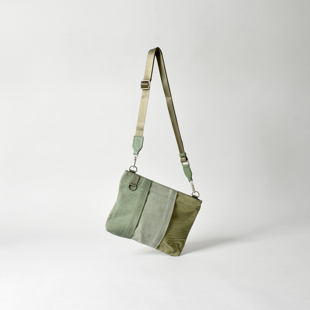 Military Fabric  Sacoche Bag / MINT+ Midori Arai「Wide Pattern」