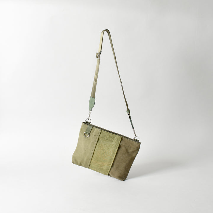 Military Fabric  Sacoche Bag / MINT+ Midori Arai「Beige Color」