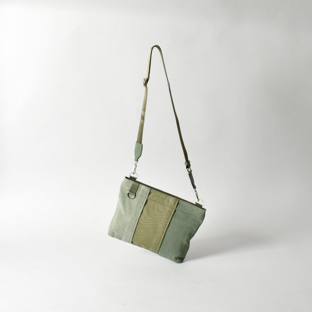 Military Fabric  Sacoche Bag / MINT+ Midori Arai「Wide Pattern」