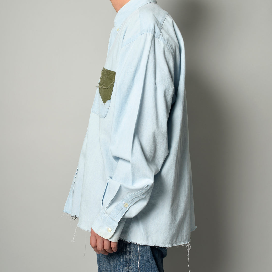 MINT UPCYCLED  Rebuild 90s~ Cotton Chambray Shirts