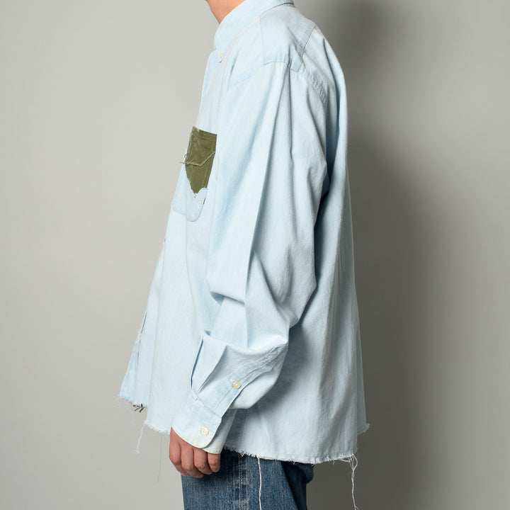 MINT UPCYCLED  Rebuild 90s~ Cotton Chambray Shirts