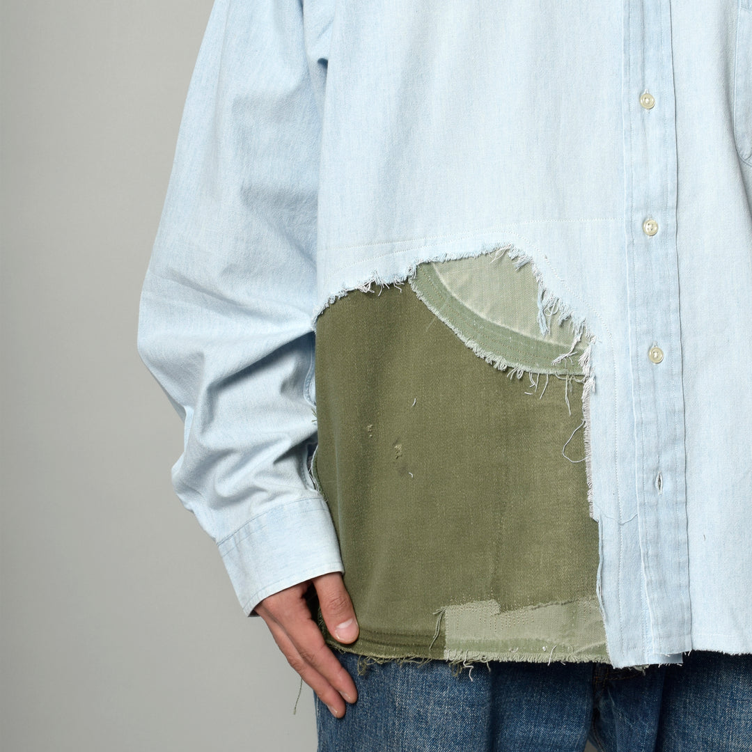 MINT UPCYCLED  Rebuild Cotton Chambray Shirts