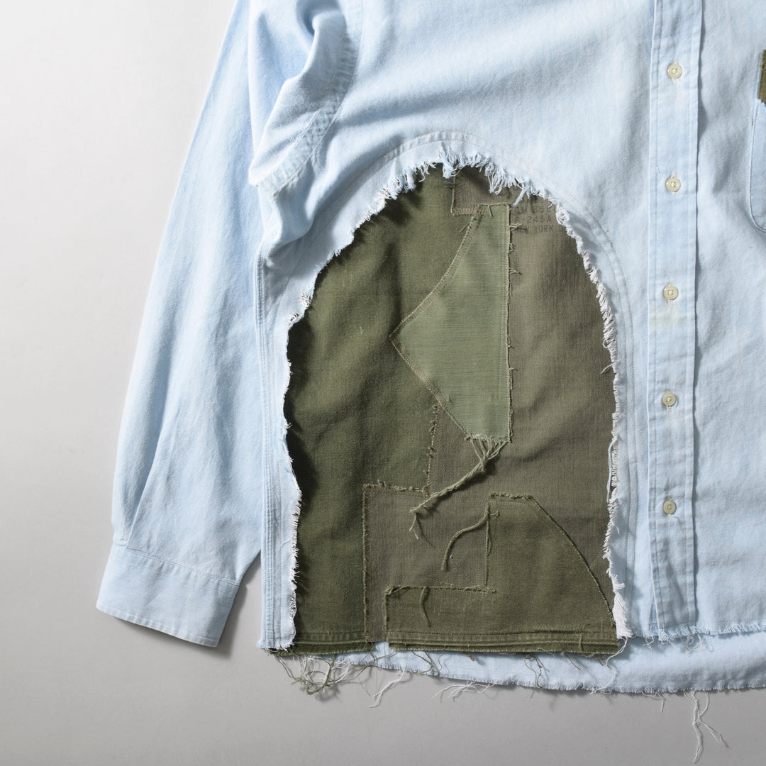 MINT UPCYCLED  Rebuild 90s~ Cotton Chambray Shirts