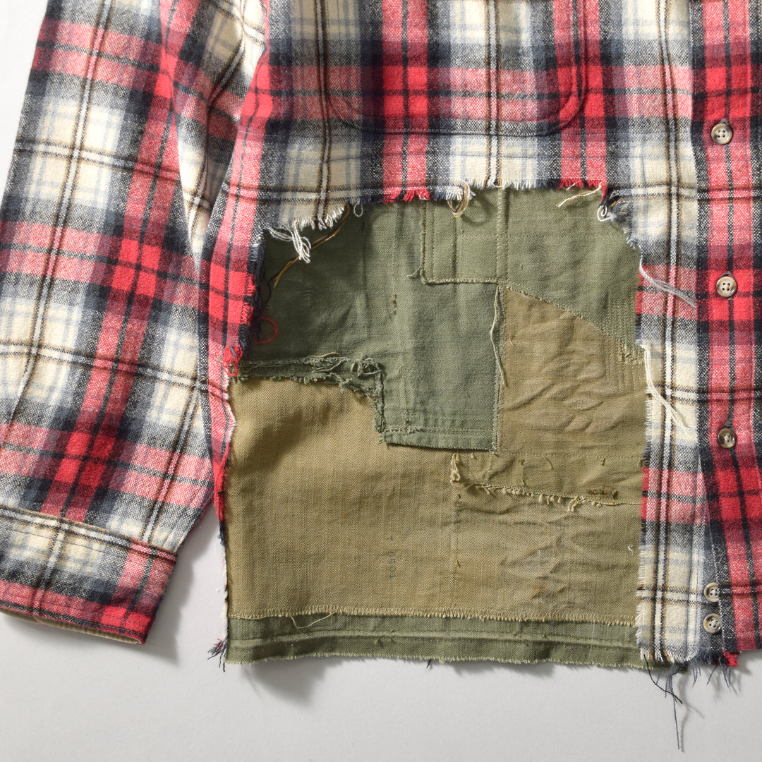 MINT UPCYCLED  Rebuild 90s~ Wool Check Shirts