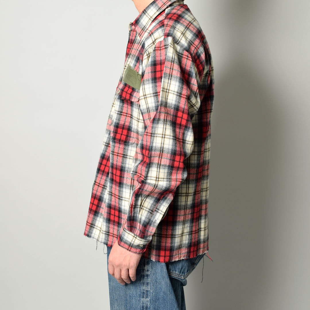 MINT UPCYCLED  Rebuild 90s~ Wool Check Shirts