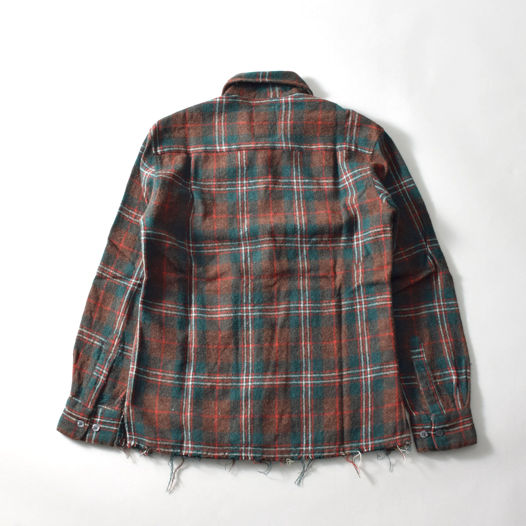 MINT UPCYCLED  Rebuild 70s~ Wool Check Shirts