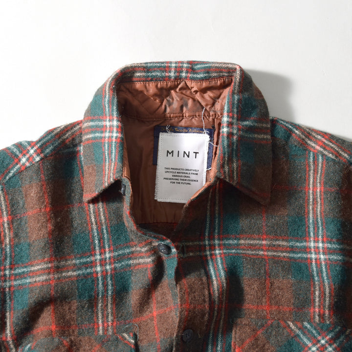 MINT UPCYCLED  Rebuild 70s~ Wool Check Shirts