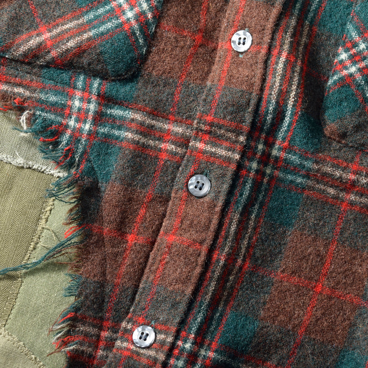 MINT UPCYCLED  Rebuild 70s~ Wool Check Shirts