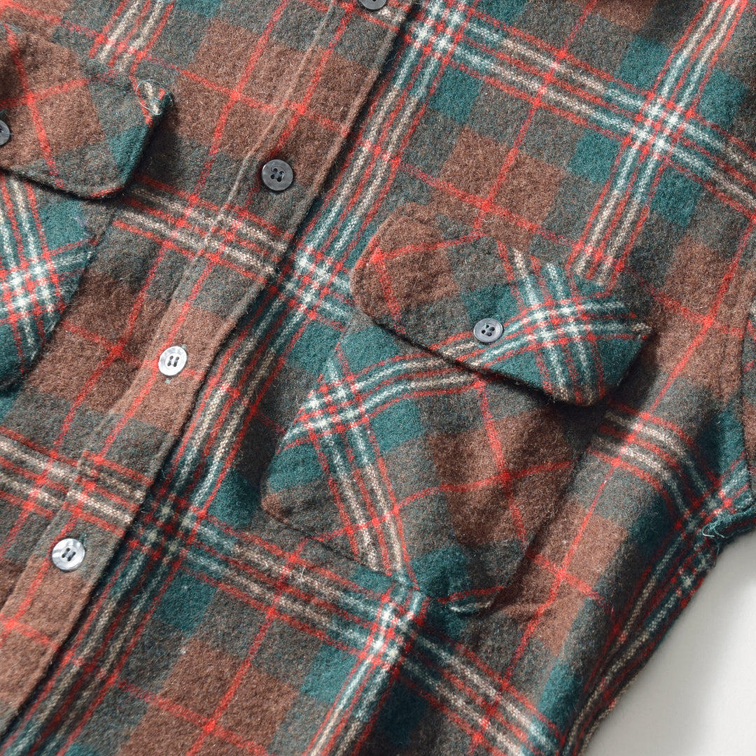 MINT UPCYCLED  Rebuild 70s~ Wool Check Shirts