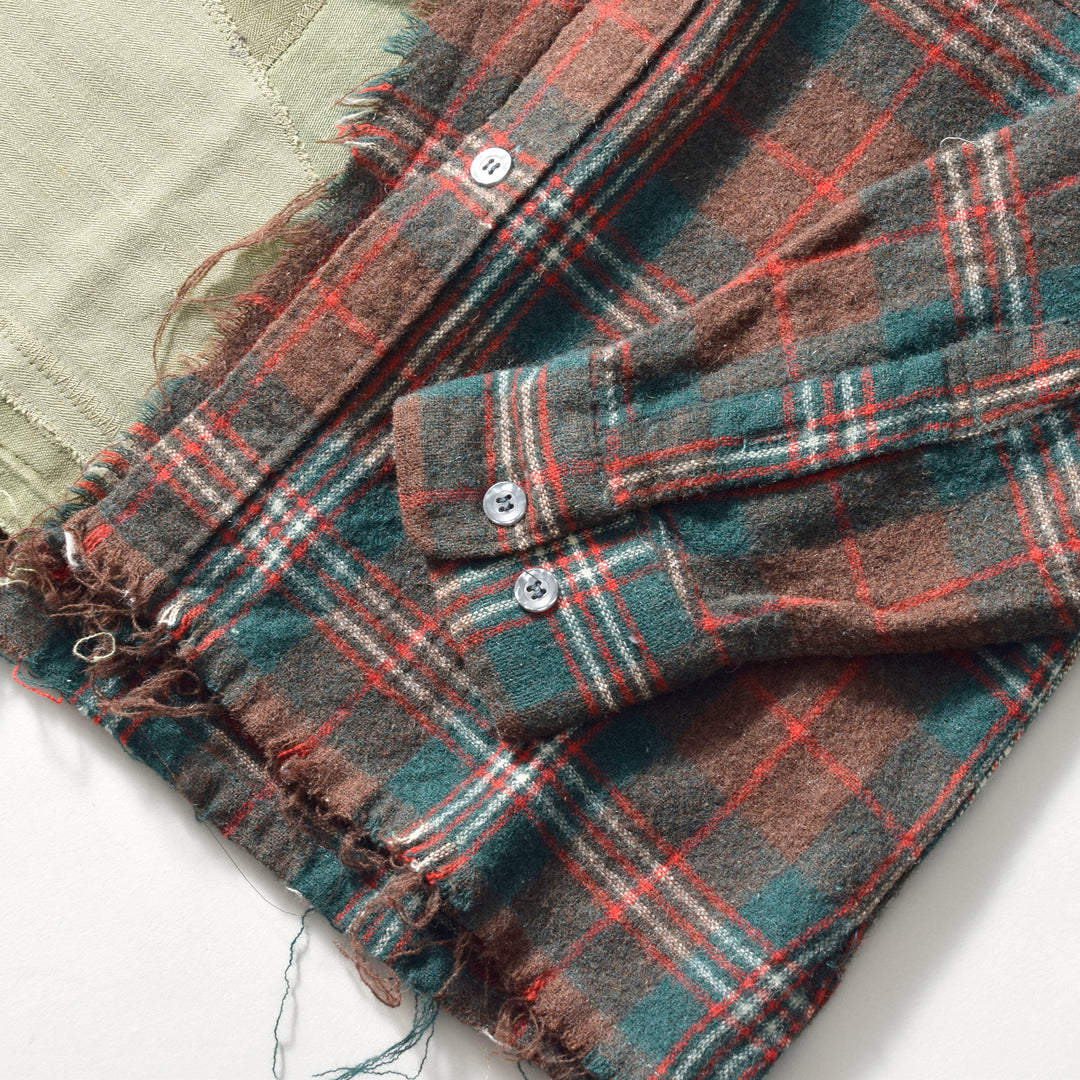 MINT UPCYCLED  Rebuild 70s~ Wool Check Shirts