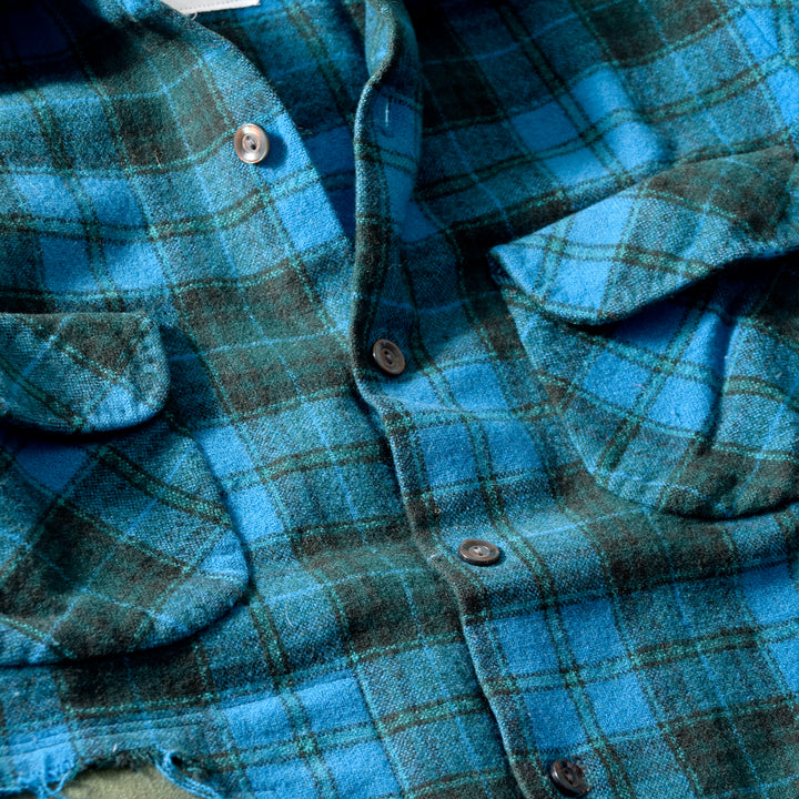 MINT UPCYCLED  Rebuild 60s~ Wool Check Shirts