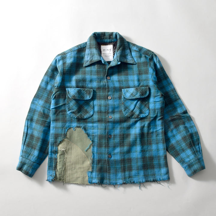 MINT UPCYCLED  Rebuild 60s~ Wool Check Shirts