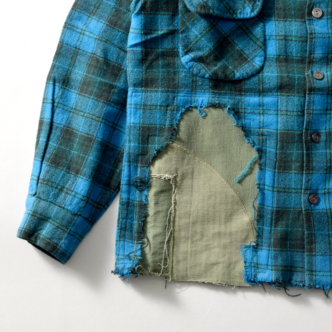 MINT UPCYCLED  Rebuild 60s~ Wool Check Shirts