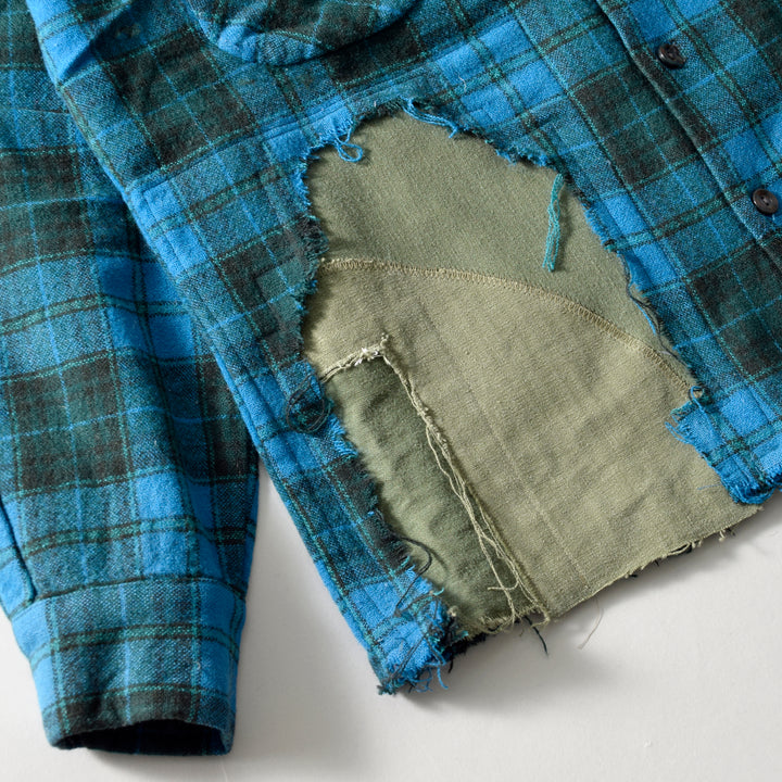 MINT UPCYCLED  Rebuild 60s~ Wool Check Shirts