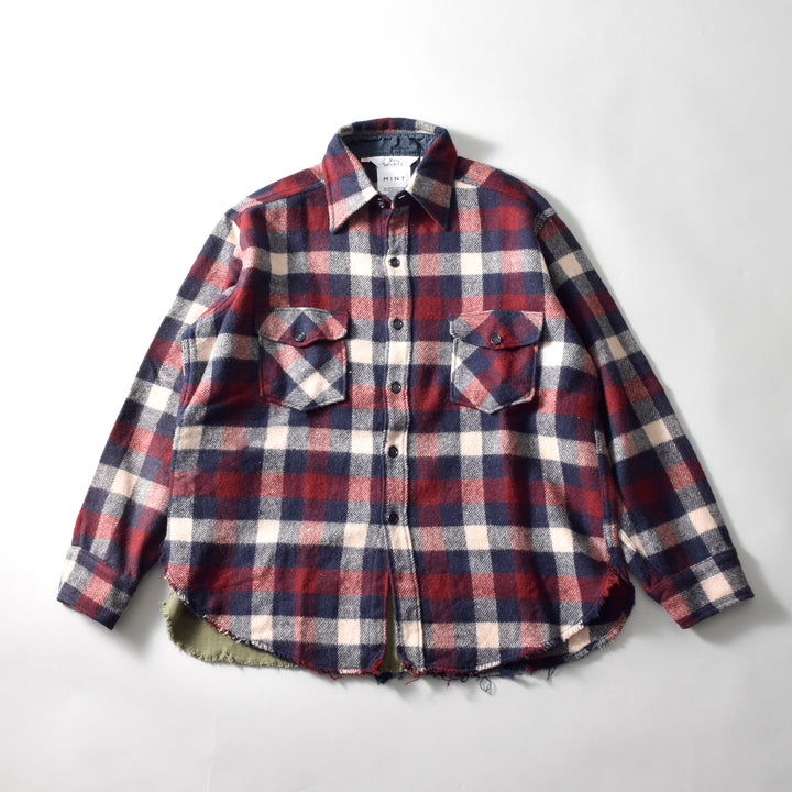 MINT UPCYCLED  Rebuild Wool Check Shirts