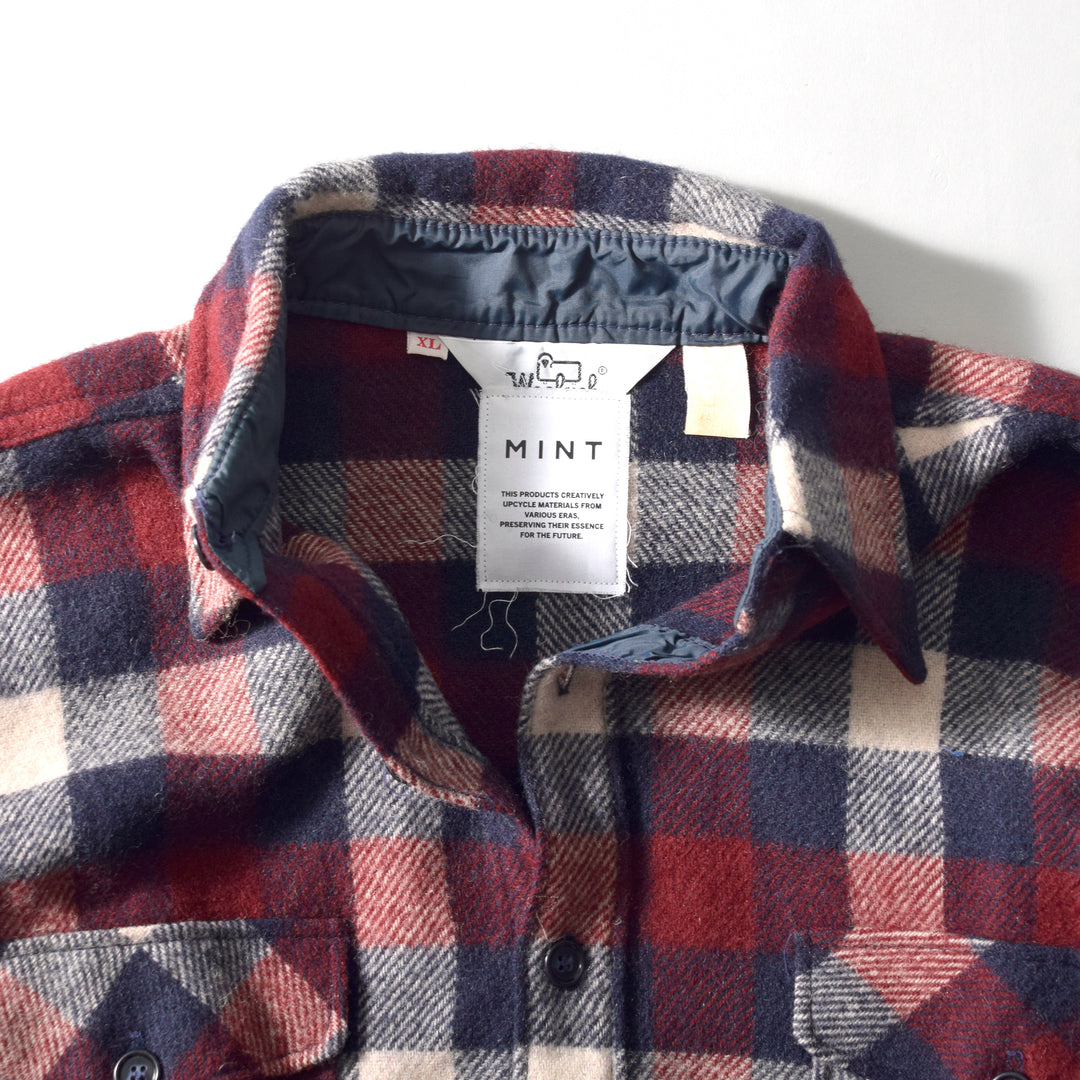 MINT UPCYCLED  Rebuild Wool Check Shirts