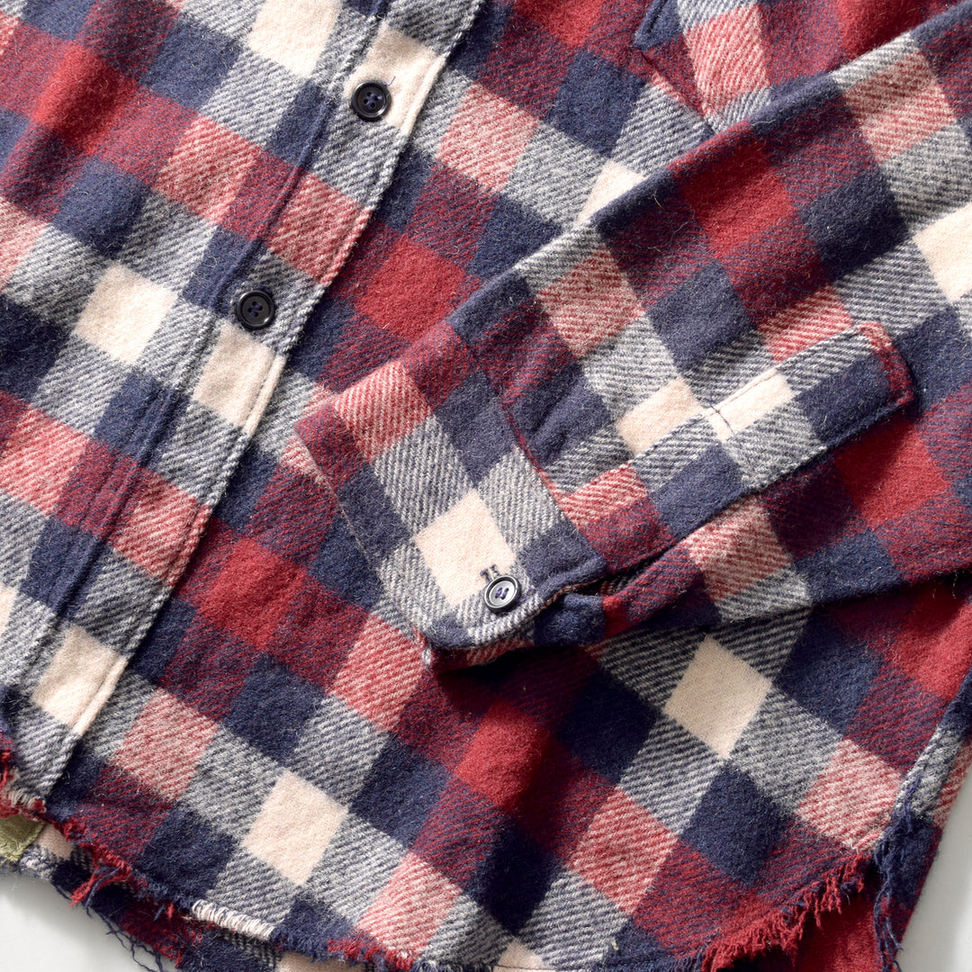 MINT UPCYCLED  Rebuild Wool Check Shirts