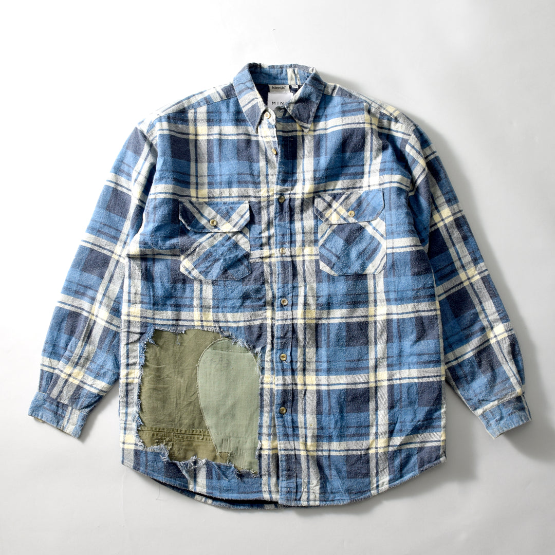 MINT UPCYCLED  Rebuild 90s~ Wool Check Shirts Jacket