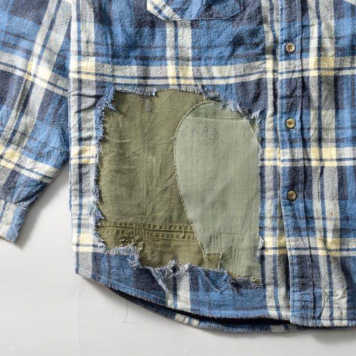 MINT UPCYCLED  Rebuild 90s~ Wool Check Shirts Jacket