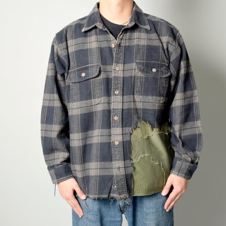 MINT UPCYCLED  Rebuild 90s~ Cotton Check Shirts