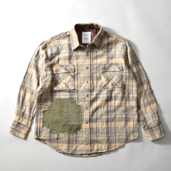 MINT UPCYCLED  Rebuild Wool Check Shirts