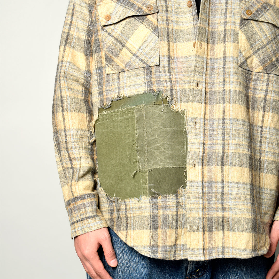 MINT UPCYCLED  Rebuild Wool Check Shirts