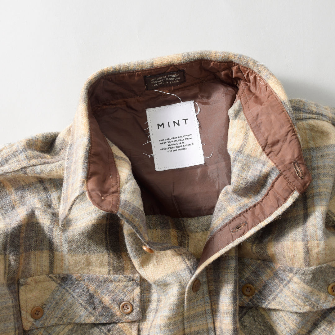 MINT UPCYCLED  Rebuild Wool Check Shirts