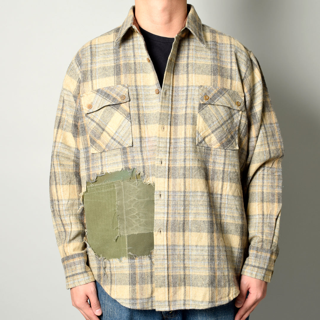 MINT UPCYCLED  Rebuild Wool Check Shirts