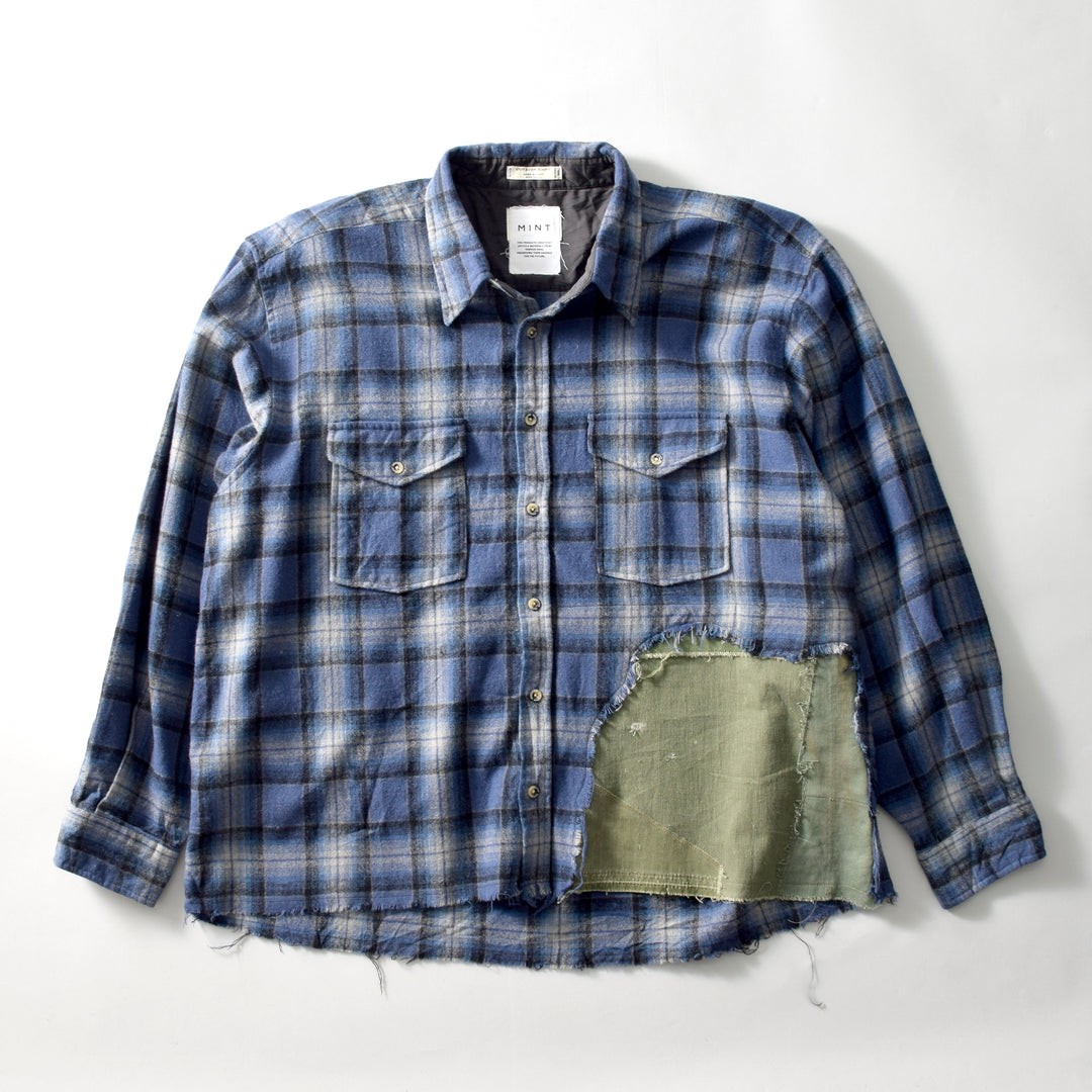 MINT UPCYCLED  Rebuild  Wool ombre Check Shirts