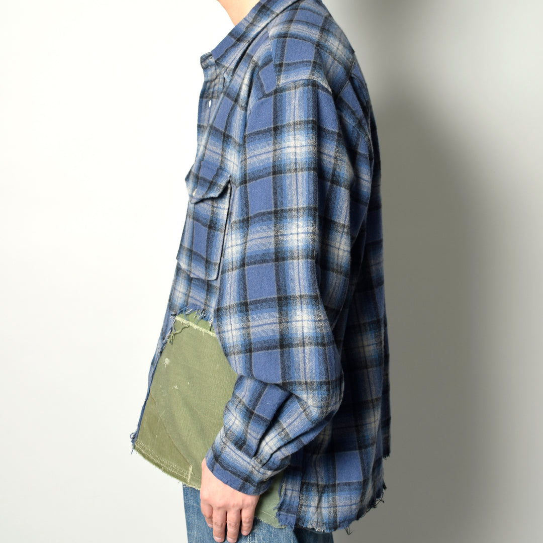 MINT UPCYCLED  Rebuild  Wool ombre Check Shirts