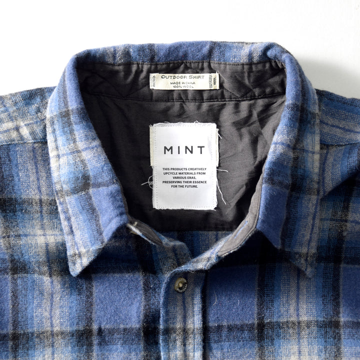 MINT UPCYCLED  Rebuild  Wool ombre Check Shirts