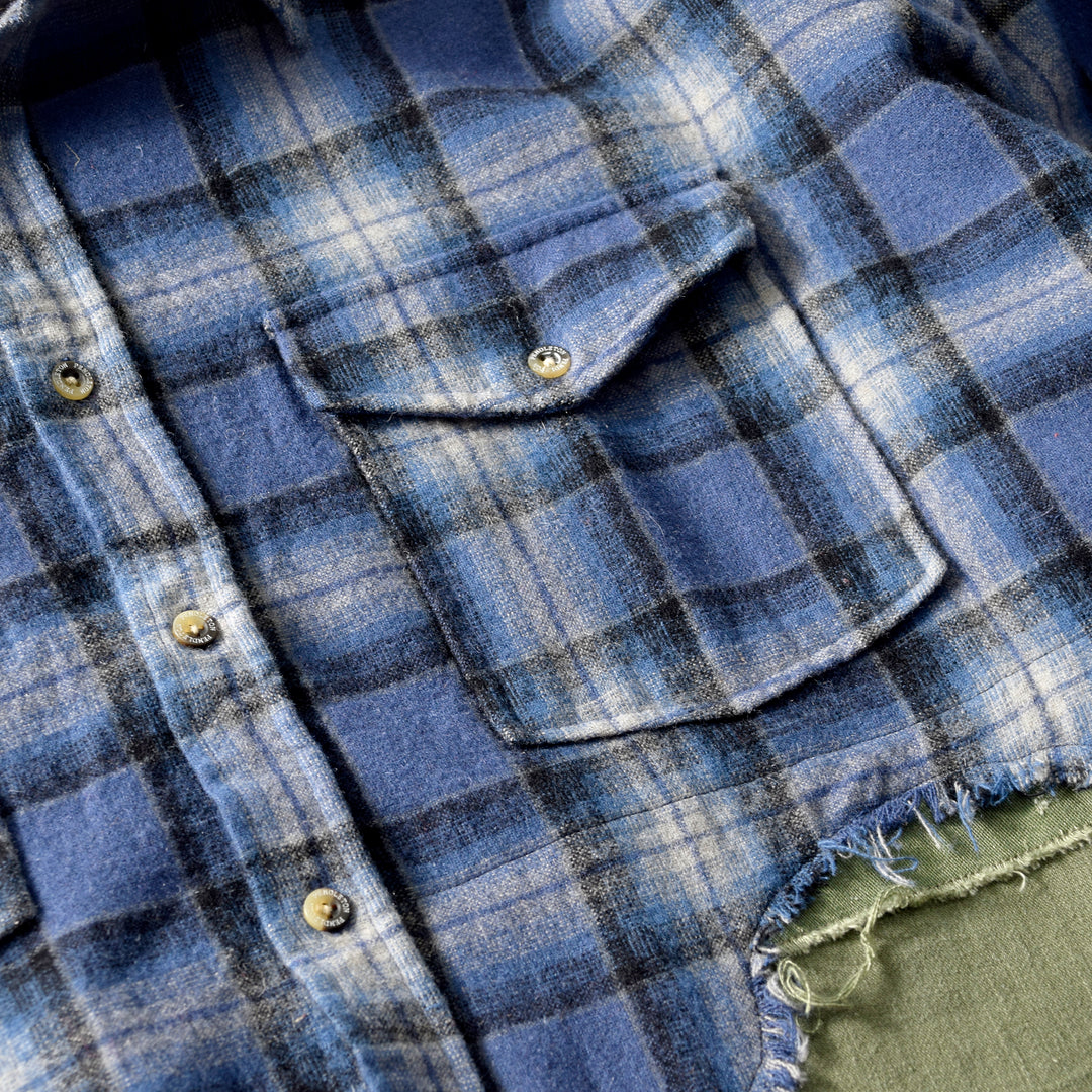 MINT UPCYCLED  Rebuild  Wool ombre Check Shirts