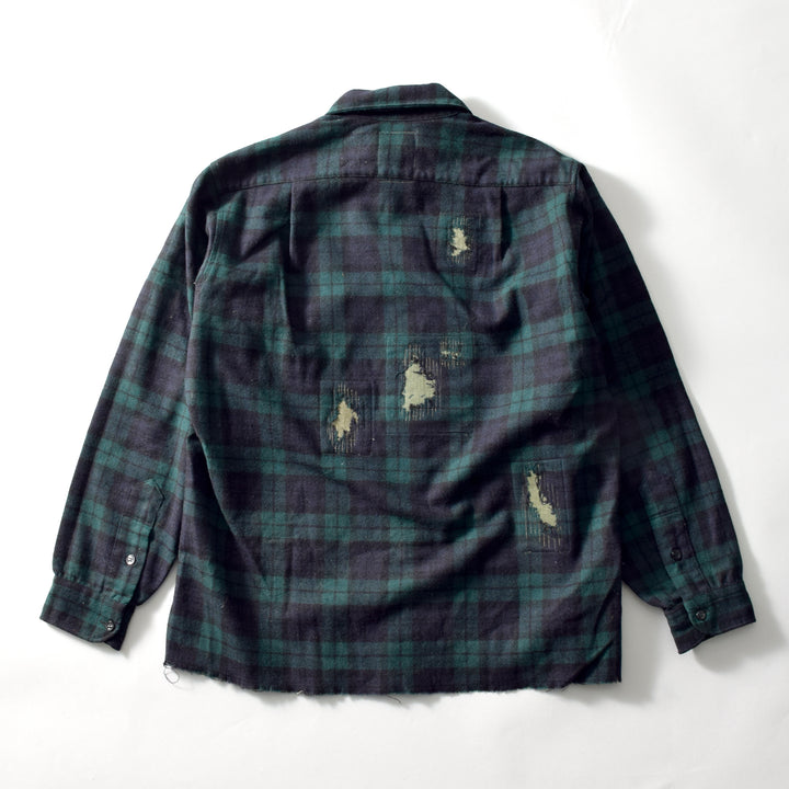 MINT UPCYCLED  Rebuild  60s~ Vintage Wool Check Shirts