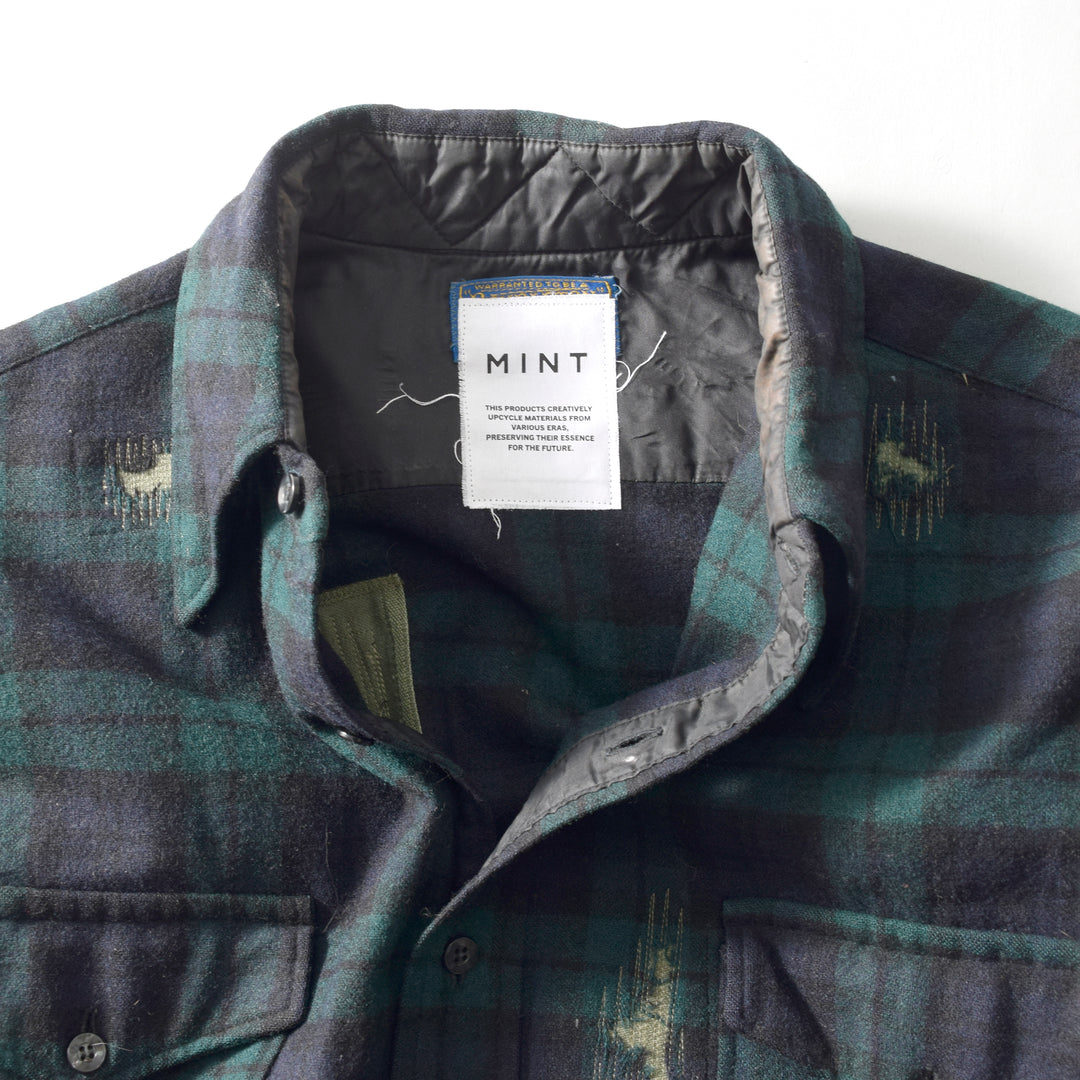 MINT UPCYCLED  Rebuild  60s~ Vintage Wool Check Shirts