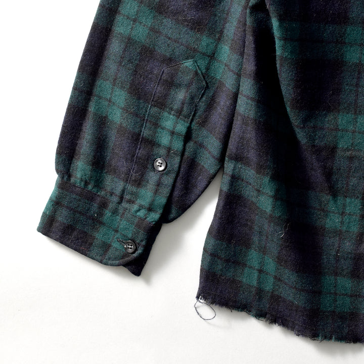 MINT UPCYCLED  Rebuild  60s~ Vintage Wool Check Shirts